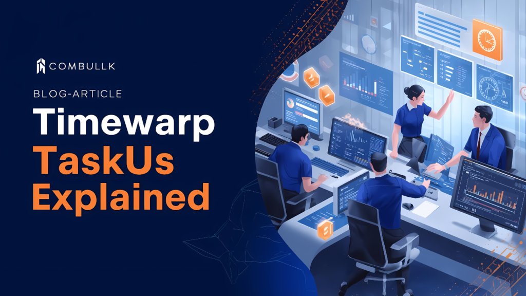 Team analyzing dashboards and data visualizations explaining Timewarp TaskUs workflow management system