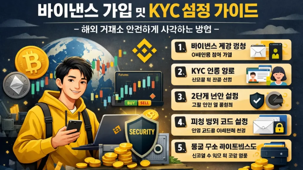 How to Sign Up for Binance and Set Up KYC Security Sign up for Binance and complete KYC verification with security settings including 2FA, anti-phishing, and withdrawal whitelist